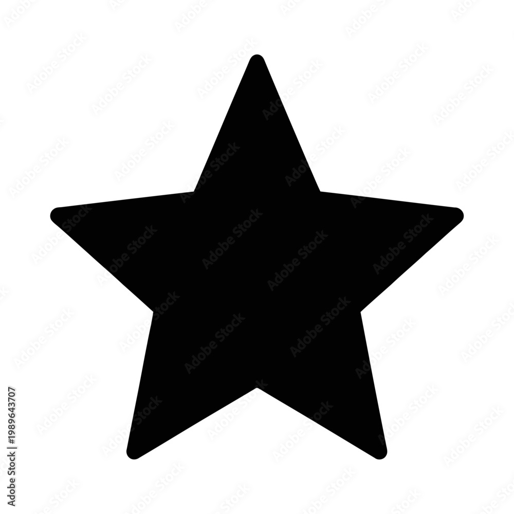 Fototapeta premium Vector graphic of a black star with simple lines