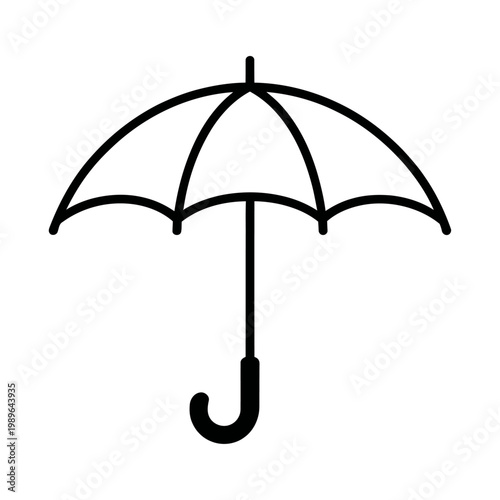 Vector of a simple black umbrella