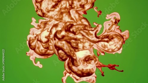 Vibrant orange and red flames on green background