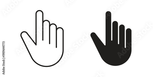 Cursor icon linear pictogram. Editable Stroke. Isolated Vector Illustration.