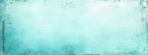 Vector azure watercolor background featuring a vintage, distressed texture creating a subtle, faded appearance, perfect for adding a touch of elegance and artistic flair to any design.