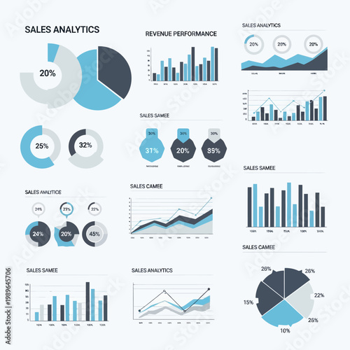 Business Analytics Charts and Graphs - Sales Data Visualization