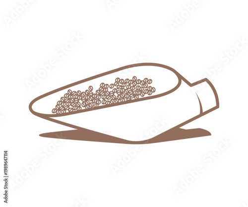Tray coffee beans