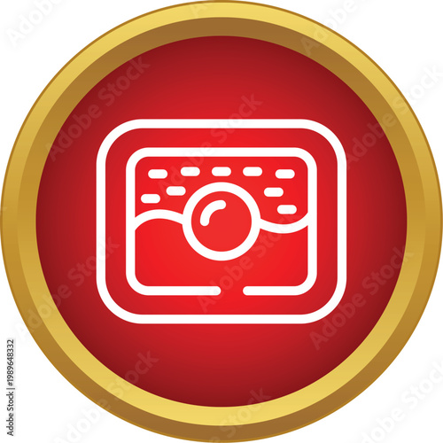 Dermatology icon showing skin rash condition for medical diagnosis button