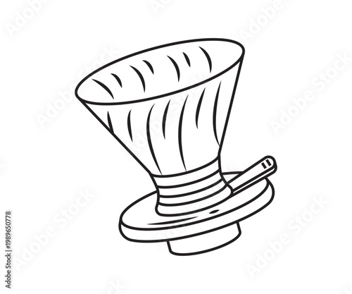 coffee filter vector icon, barista tool with line style, filter switch for cafe, thanks for downloading