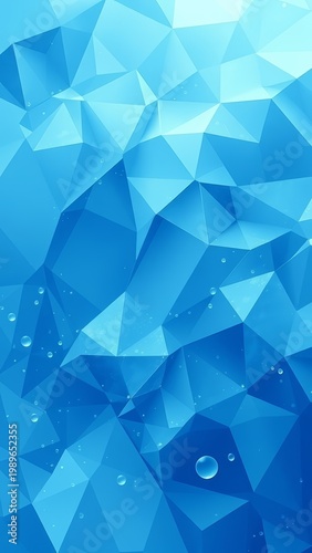 Explore the Tranquil Abstract Blue Geometry: A Stunning Visual of Water-Inspired Shapes and Patterns for Environmental Aesthetics