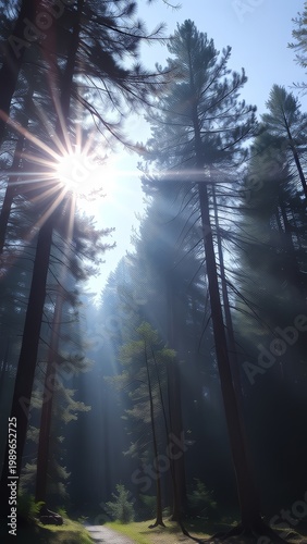 Exploring the Enchanting Forest: A Journey Through Sunlit Trees and Serene Trails in Nature's Embrace