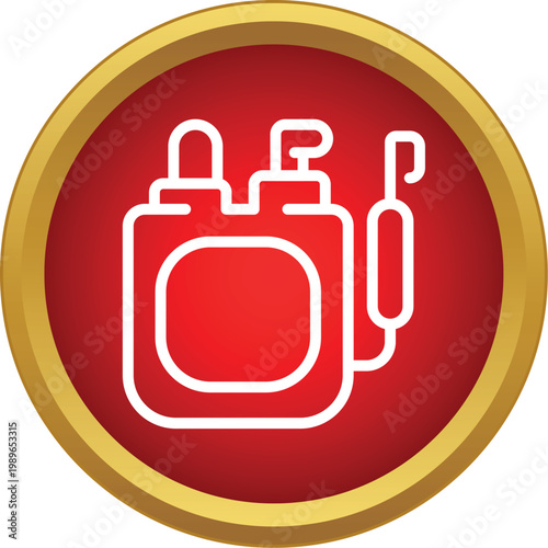 Sprayer for pest control symbolizing agriculture and garden chemistry