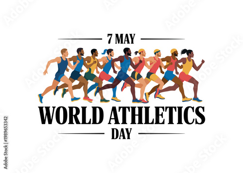 World Athletics Day Track and Field Sports Illustration – World Athletics Day, International Day of Sport for Development and Peace, Olympic Day