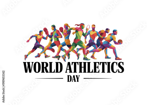 World Athletics Day Track and Field Sports Illustration – World Athletics Day, International Day of Sport for Development and Peace, Olympic Day