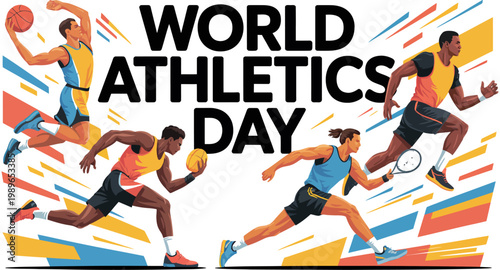 World Athletics Day Track and Field Sports Illustration – World Athletics Day, International Day of Sport for Development and Peace, Olympic Day