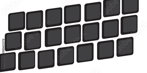 domino effect isolated on white