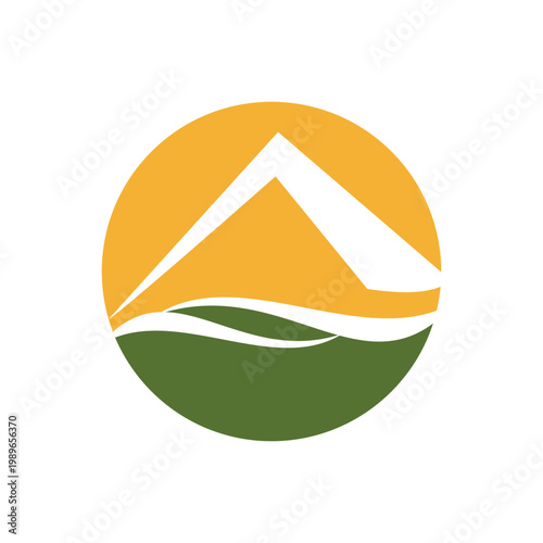 Elegant Mountain Symbol Minimal Vector