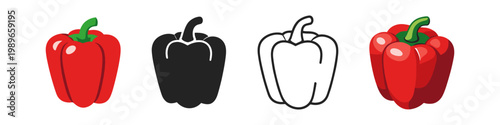 Colorful Bell Pepper Illustrations