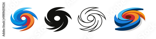 Hurricane Swirl Icons Collection