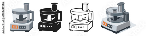 Food Processor Icons Collection