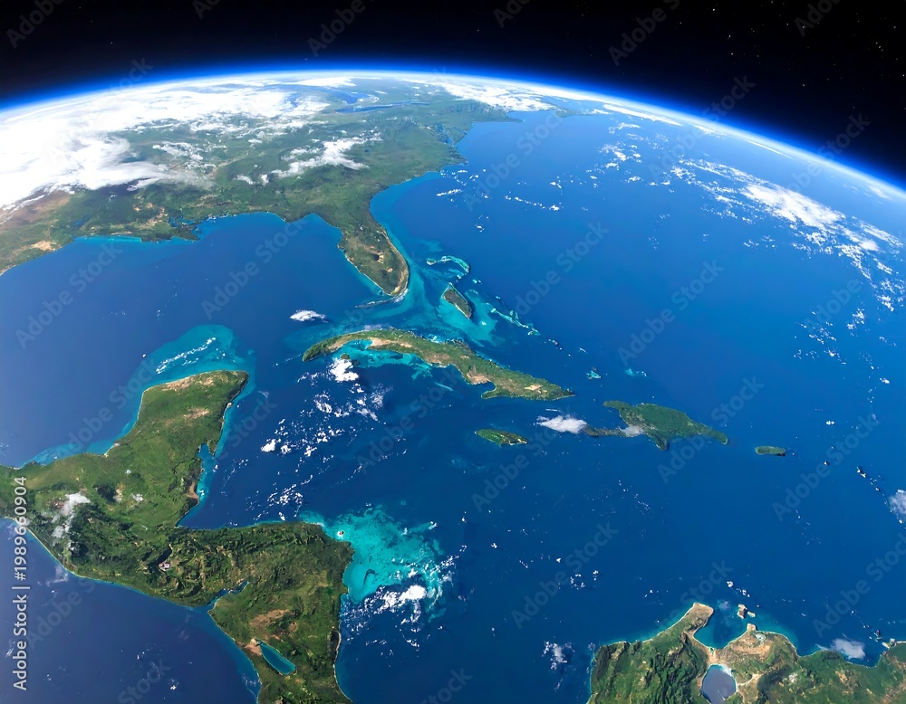 Fototapeta premium A stunning view of the Earth from space (1)