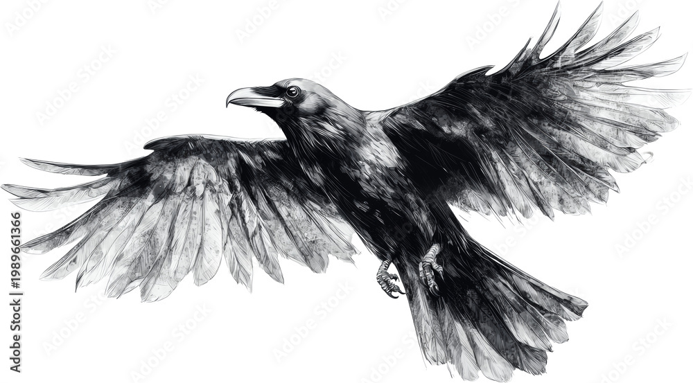 Obraz premium crow illustration 