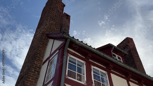 Hanseatic houses in the Old Town of Lübeck, Germany