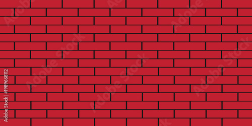 Brick pattern. Seamless vector red color brick wall background. black bricks wall vector wallpaper texture. eps 10