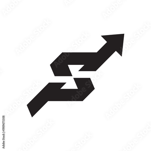 Letter S arrow Logo design element vector illustration template