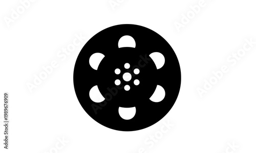 Classic film reel vector graphic illustration design