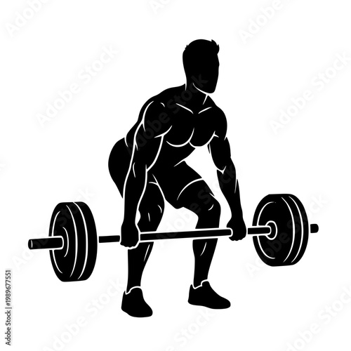 man lifting weights