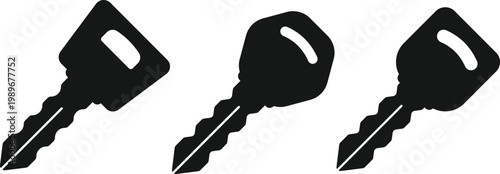 Car Key Icon Set. Keyless entry and vehicle access sign. Vehicle Remote Symbols. Central locking and vehicle protection sign. Smart car key and fob icons
