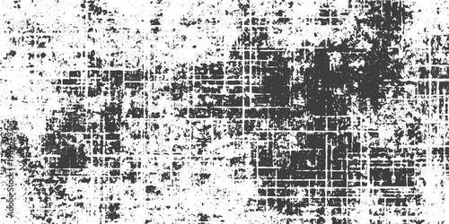 Distressed Grunge Texture Vector with Weathered Scratches and Cross-Hatched Pattern on White Background