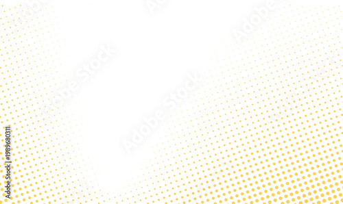 Yellow dots gradient on white background