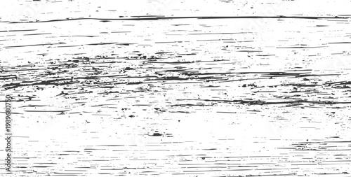 Distressed Black and White Wood Grain Grunge Texture Background Vector Graphic