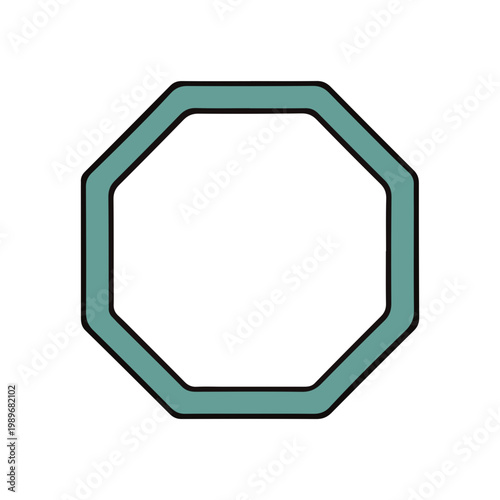 Minimalist Octagon Shape Icon