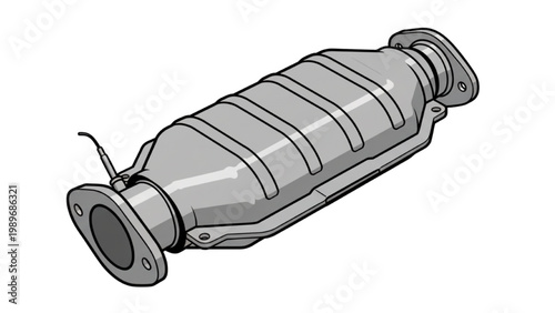 Automotive Catalytic Converter Illustration