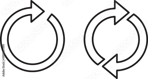 Web, Circular reload and refresh arrows icon for system sync.
