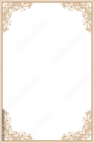 gold frame with floral pattern