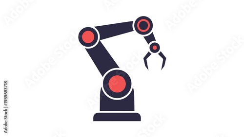 Robotic Arm Industrial Automation Technology Icon