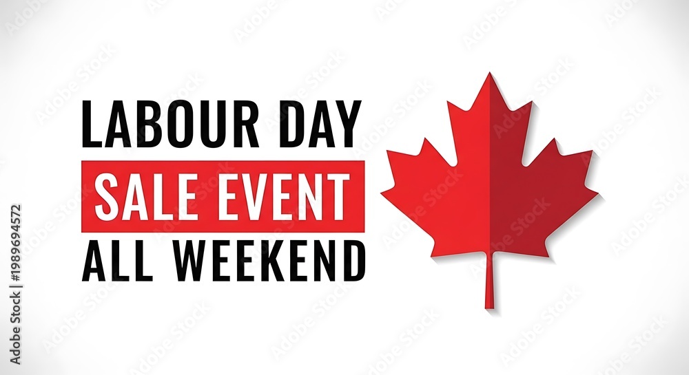 Fototapeta premium exclusive labour day sale event happening all weekend across canada with special discounts