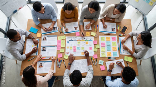 Diverse Team Mapping Customer Journey Together