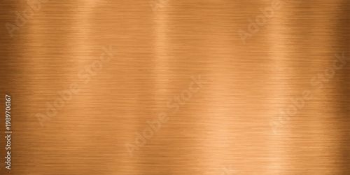 Golden metal background with a dark brown wood grain texture and natural oak timber plank pattern