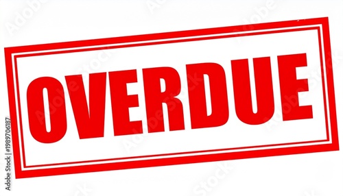 OVERDUE Stamp – Missed Deadline Symbol
