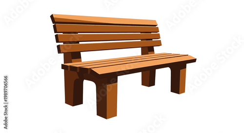 Wooden park bench