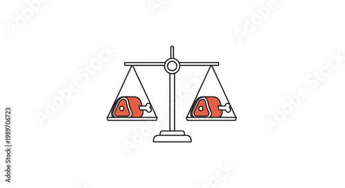 Piggy bank balance scale comparison.