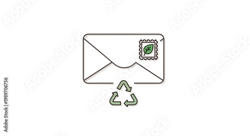 Recycled paper eco friendly mail.
