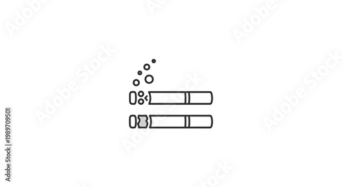 Cigarette smoke and two cigarettes.