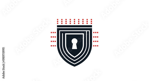 Shield with keyhole security symbol icon.