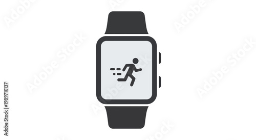 Smartwatch with running man icon.