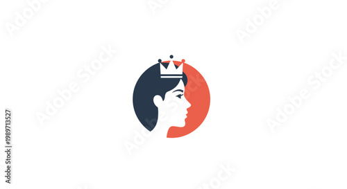Woman Wearing a Crown Profile.
