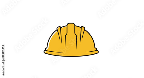 Yellow Hard Hat Safety Helmet.