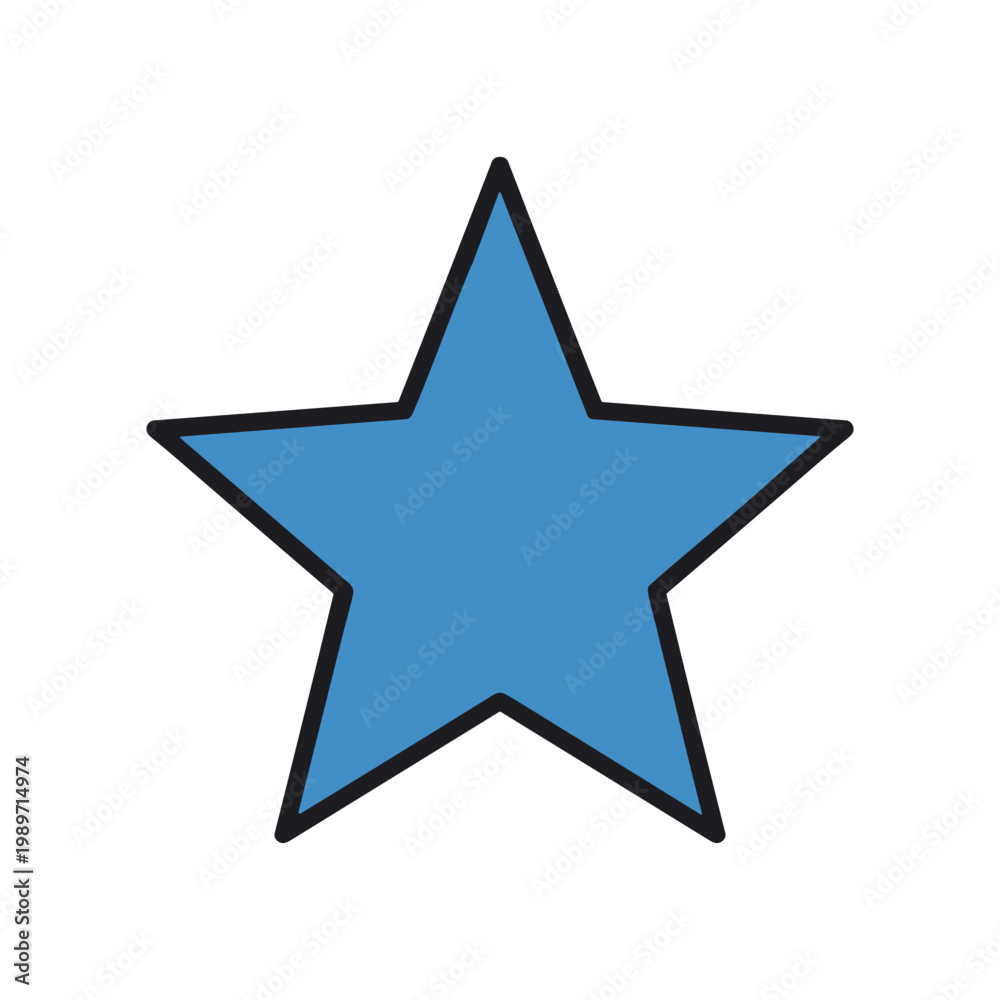 Obraz premium A simple and clean geometric illustration of a five-pointed star shape