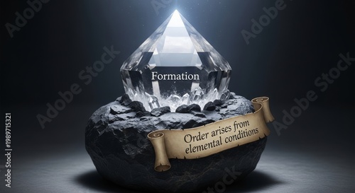 Perfect Crystal Growing From Raw Coal